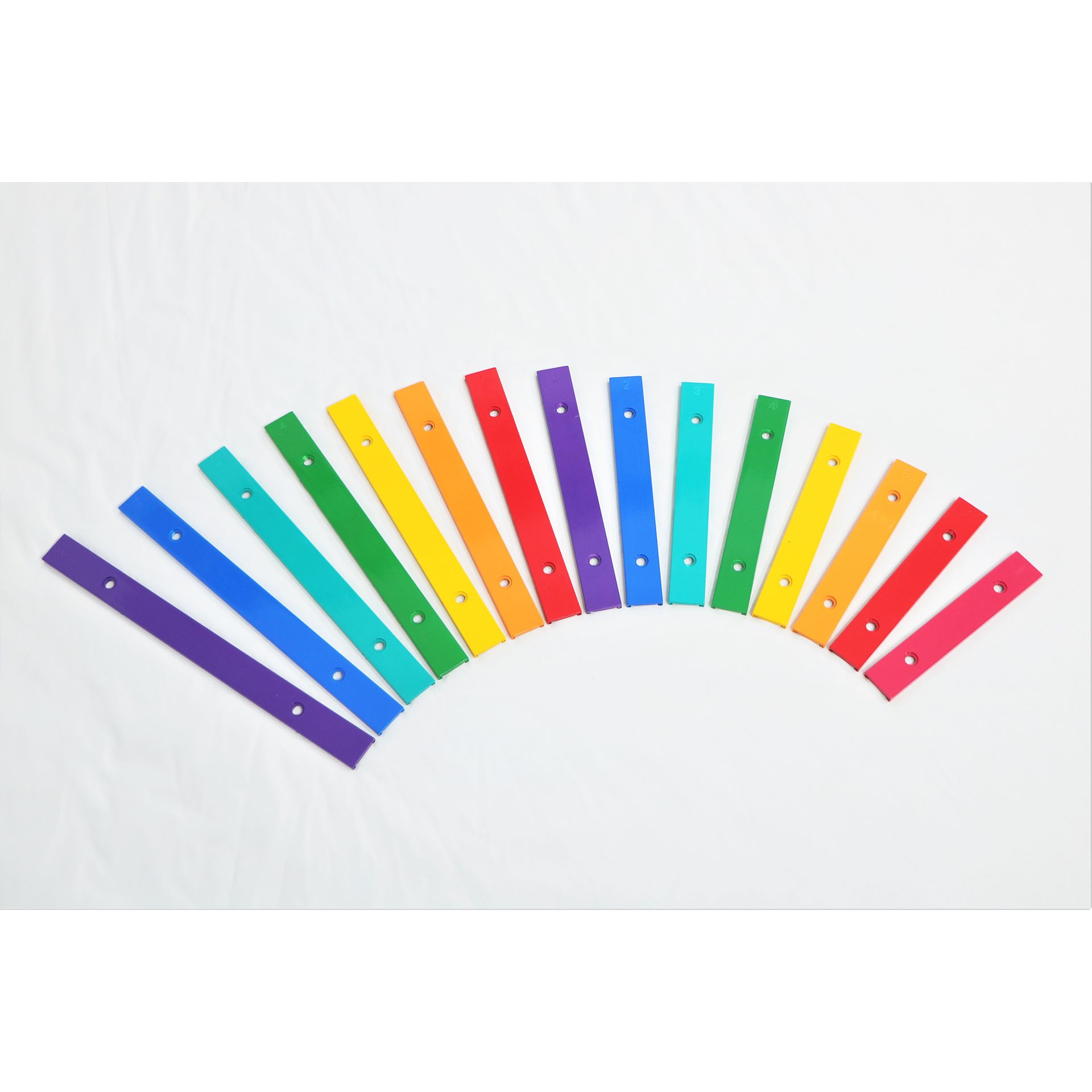 Instrumentos de percusión de xilófono arcoíris rectangulares planos de 15 tonos